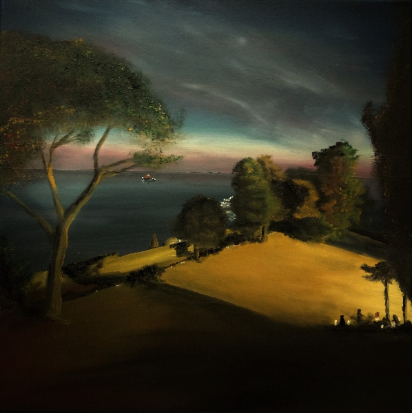 2018-06 40x40 Abends in der Stadt (Rovinj)